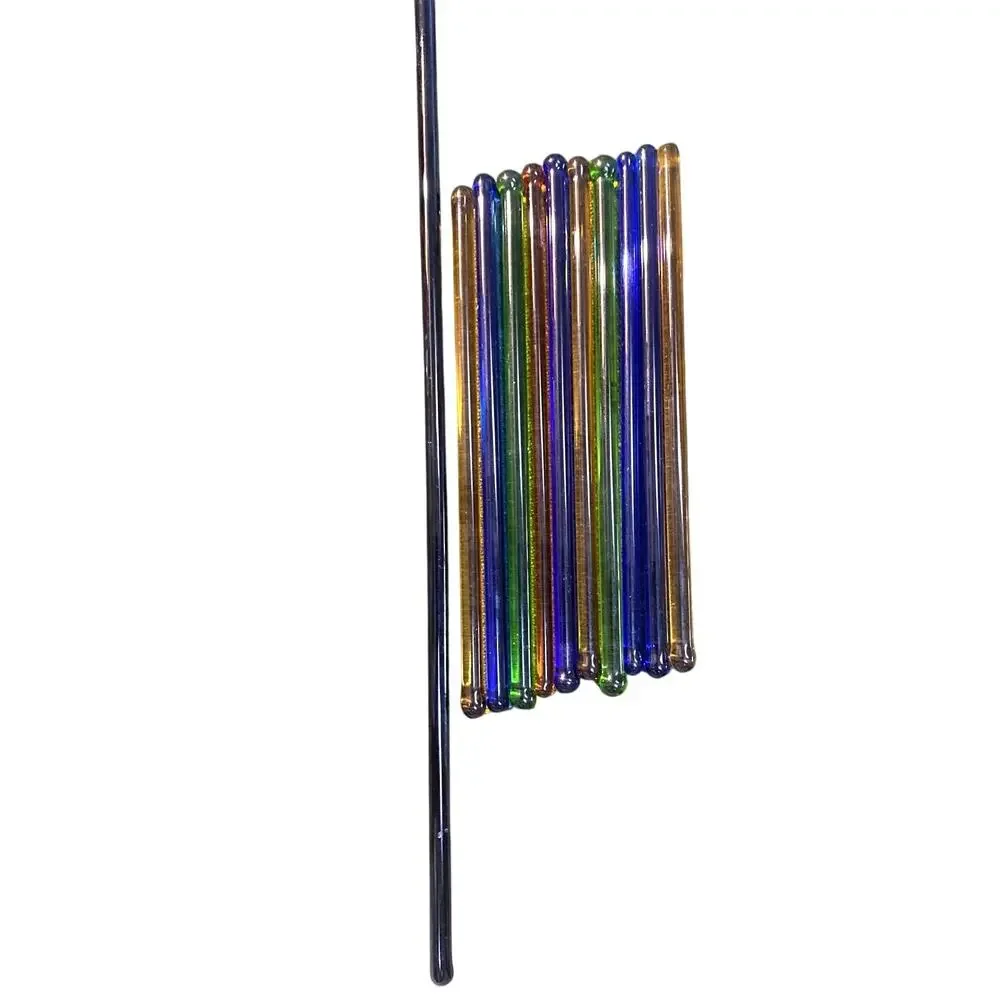 Glass Swizzle Sticks Cocktail Stirrer Glass Vintage Rods Bar Lot‎ Of 11